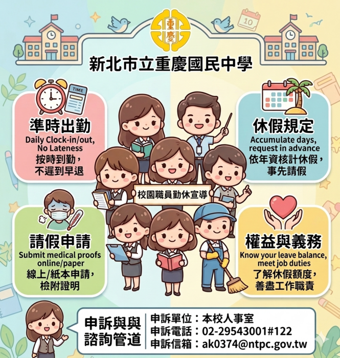 115職場勤休制度海報